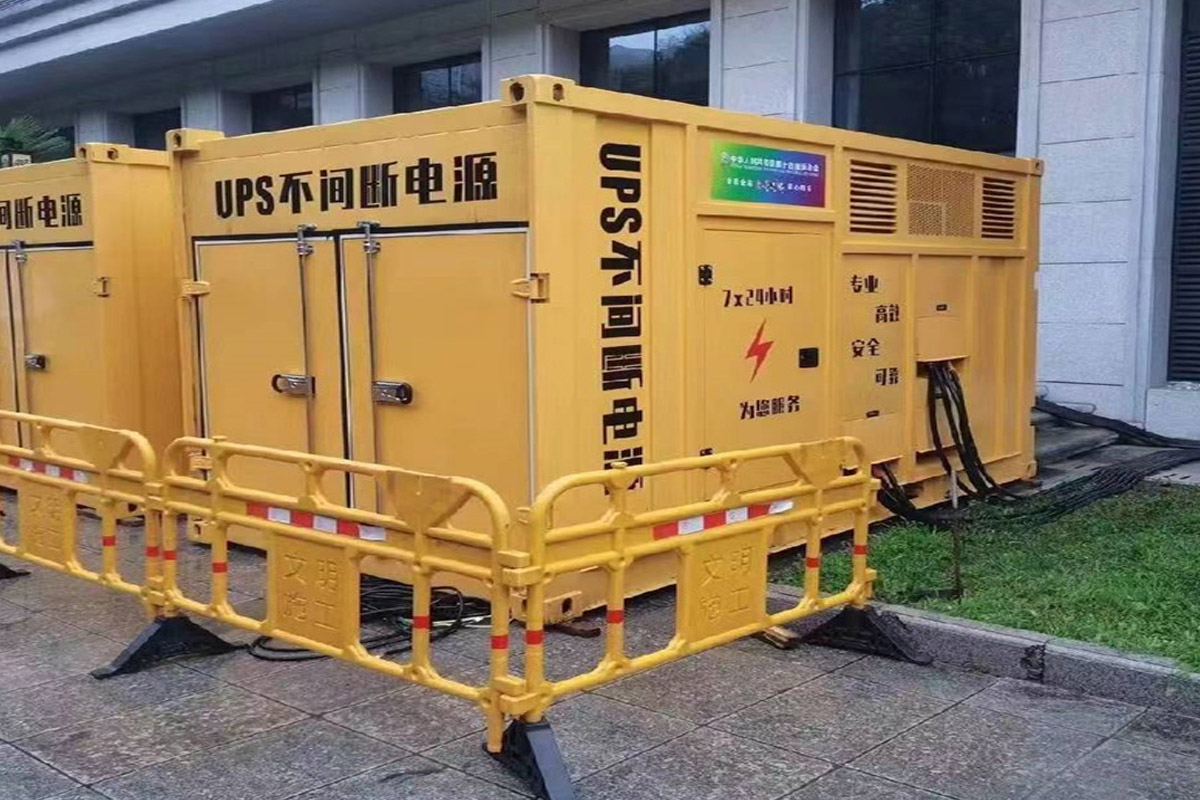 松山发电机租赁施工现场