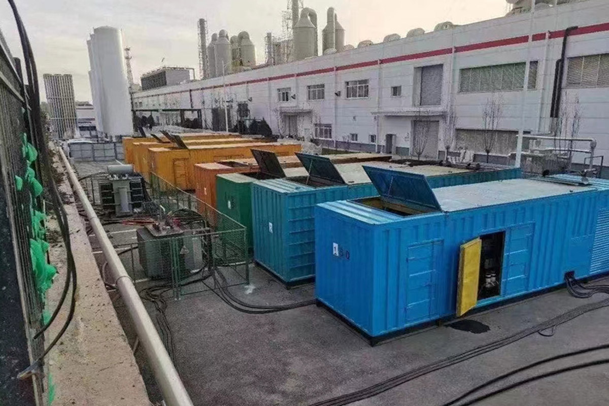 松山发电机租赁施工现场